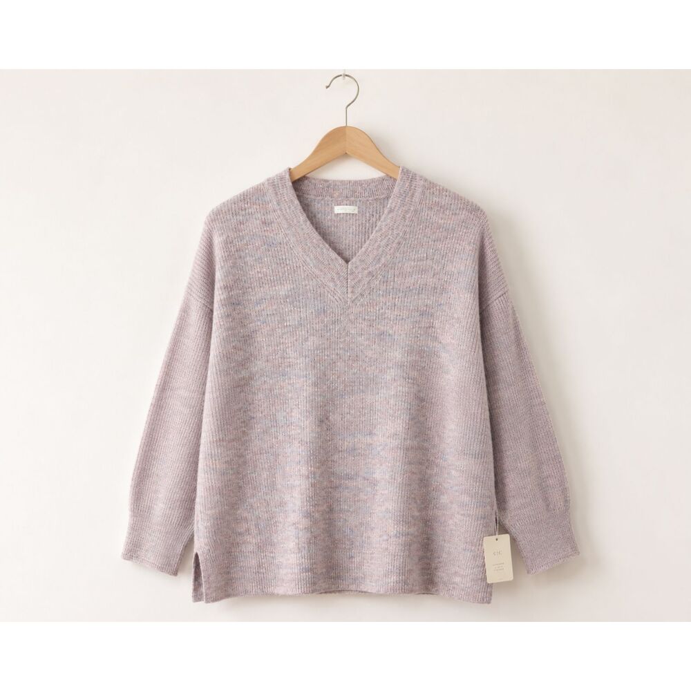 NWT LC Lauren Conrad 4X Heathered Purple V-Neck Sweater Pullover